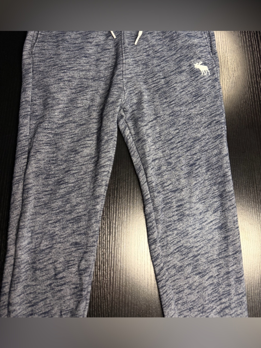 abercrombie kids Heathered Blue Joggers with Logo